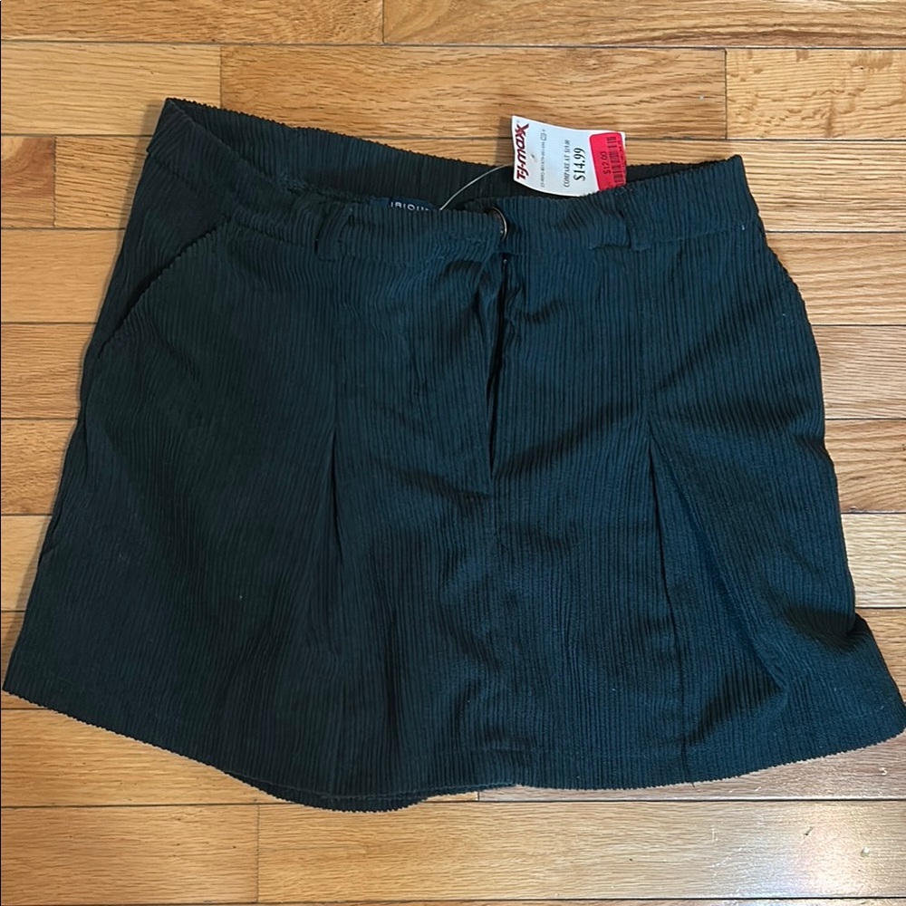 Dark Green Corduroy Skort